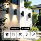 Modern Outdoor Wall Light Fixtures, 6 Pack Wall Light Fixtures with Up and Down 7W LED Bulbs, Wall Sconce for Porch, Garage, Garden - Image 3