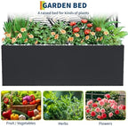Garvee 71"x47"x16" Metal Planter Box with Trellis for Climbing Plants Vines - Image 4