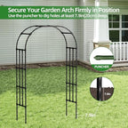 Metal Garden Arch Trellis 6.9 Ft for Climbing Plants Outdoor - Image 7