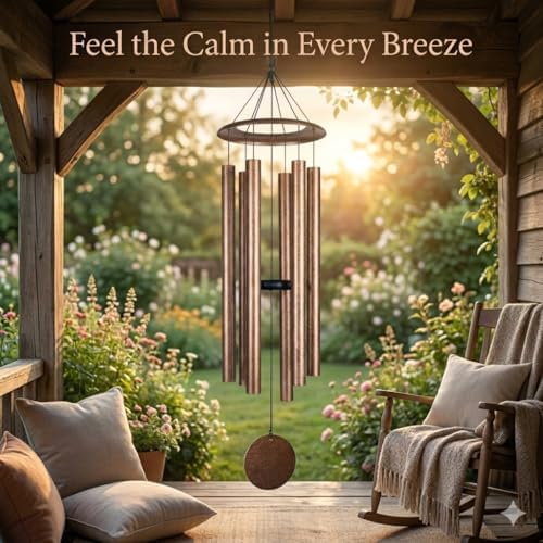 HOHIYA 50" Extra Large Outdoor Wind Chimes Deep Tone Aluminum - Image 2