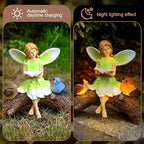 Garden Flower Fairy Statue Decor-Solar Outdoor Fairy Statues-Garden Fairy Outdoor Snail,Bird Figurines Decoration for Outside Patio Lawn Yard,Fairies Ornaments Gifts,Tall 8.4 Inches - Image 5