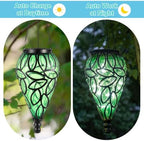 Tujoe 2 Pack Solar Hanging Lanterns Outdoor Lights, Green - Image 6