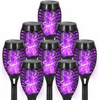 8 Pack Solar Pathway Lights Outdoor, Solar Torches Lights Halloween Decor by SPRKLINLIN