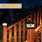 VOLISUN Solar Fence Post Cap Lights, Edison LED 2 Modes 8Pack,Slate Black - Image 4