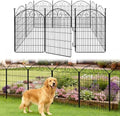 COLRASN 10 Panels No Dig Decorative Garden Dog Fence Outdoor for Yard, 40in(H) x 24.16ft(W) with Latch Tall Animal Barrier Fenceing Panels, Rustproof Ground Stakes Temporary Wire Screen for Patio by COLRASN