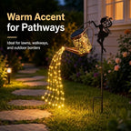 Solar Outdoor Fairy Waterfall Light with Watering Can, 2 Pack - Image 7
