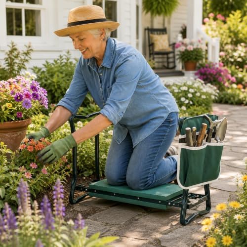 BarkBench 2-in-1 Foldable Kneeler and Seat – Multi-Use Padded Bench for Gardening, Dog Grooming, Bath Time & Home Projects. Great Gift for DIY Enthusiasts, Care Givers, Pet Owners and Seniors. - Image 3