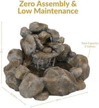 Sunnydaze 18" Rocky Ravine Electric Water Fountain with Submersible Pump - Image 6