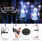 GIGALUMI 4 Pack Angel Solar Lights Outdoor Garden Decor Yard Art - Image 4