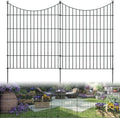 10 Panel No Dig Metal Garden Fence 32"H x 23.6'L Dog Fence Outdoor for Yard by richmen