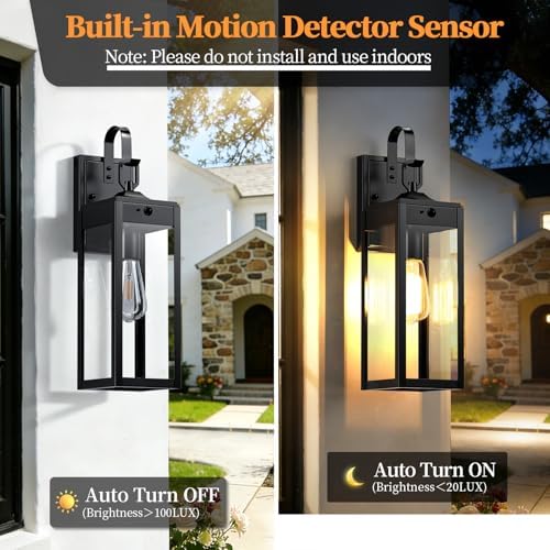 18'' Large Motion Sensor Outdoor Lights, Dusk to Dawn Porch Light - Image 2