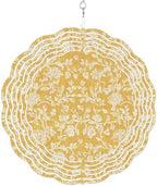 10 Inch Botanical Rose Wind Spinner for Yard and Garden,Vintage Turmeric Yellow Floral Leaf Farmhouse Hanging Ornaments Outdoor 3D Kinetic Wind Sculpture Spinners Indoor Outdoor Patio Décor Gift by Unknown