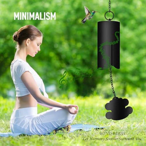Feng Shui Windbell with Auspicious Clouds,Large Wind Chimes for Outside Deep Tone,Memorial Wind Chimes for Loss of Loved One Prime.30 Inch - Image 3