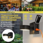 Porch Lights with GFCI Outlet, Dusk to Dawn Outdoor Wall Light with Outlet, LED Aluminum Exterior Light Fixture Waterproof, Outside Lights for House, Front, Door, Patio, Garage - Image 4