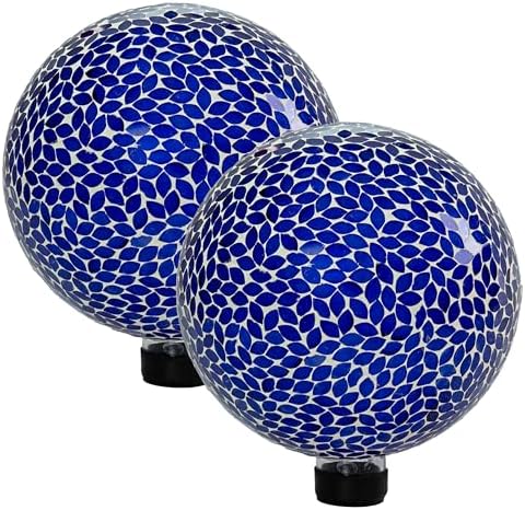 Sunnydaze 10" Mosaic Glass Gazing Ball for Garden, Globe for Outdoor Decor by SunnydazeDecor