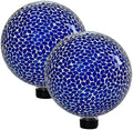 Sunnydaze 10" Mosaic Glass Gazing Ball for Garden, Globe for Outdoor Decor by SunnydazeDecor