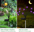 Kohlrabi Solar Garden Lights Outdoor, 6 Pack 48 LED Solar Purple Firefly Lights Waterproof, Sway by Wind, Halloween Swaying Light for Yard Patio Backyard Garden Planter Flower Bed Pathway Decoration - Image 3