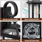 Black Outdoor Lights Wall Mount House Anti-Rust Aluminum - Image 6