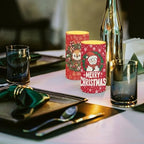 Flameless Candles with Remote Christmas Candles with Timers Battery Operated Flameless LED Lights for Home Party Banquet Decoration, Snowman Deer Snowflake Print - Image 4