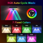 Solar Fence Lights Outdoor - 20 Pack RGB Fence Lights Solar Powered, 7 Color Modes & Warm White, IP67 Waterproof Dusk to Dawn Solar Powered Lights 12+ Hours for Fence/Backyard/Wall/Step/Patio/Deck - Image 2