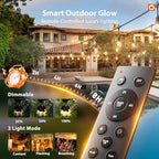 addlon 100FT Outdoor String Lights with Remote Dimmable Waterproof Patio - Image 2