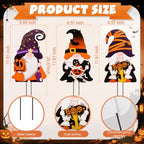 LEIFIDE 3 Pcs Halloween Metal Gnome Stakes, Spooky Garden Signs for Yard - Image 2