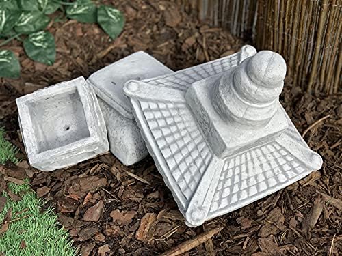 Japan Pagoda NOZURA 63 lb.Japanese Pagoda, Stone Lantern, Pagoda Temple, Japanese Garden, Stone Lantern, Memorial Decor, Japan Lover ,Garden Lantern Hypertufa Lightweight,Beautiful Statue, O1991H - Image 4