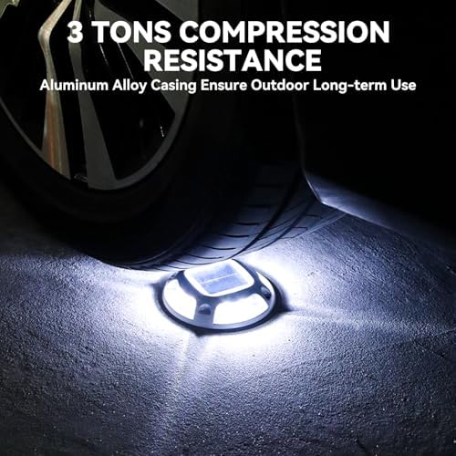 AGPTEK 2 Colors in 1 Solar Driveway Lights 12 Pack with Ground Spike Design - Image 6