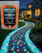 Colorful Glow in the Dark Garden Stones Night Guide Pebbles Luminous Rocks Outdoor Pathway Walkway Yard Patio Fish Tank Aquarium Stepping Decor Landscape Waterproof Solar Magical by Unknown