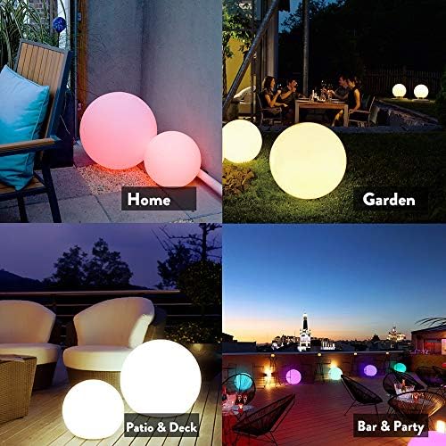 Mr.Go 20-inch Rechargeable LED Ball Light,16 RGB Color Changing Glowing Orb - Image 5