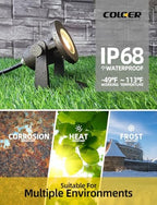 COLOER 12V Low Voltage Solid Brass Heavy Duty Underwater Pond Light 1 Pack - Image 5