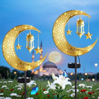 Lewondr 2Pcs Ramadan Solar Lights, Ramadan Decorations Outdoor by Lewondr