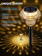 SOLPEX Solar Pathway Lights, Waterproof Fall Garden Decor 6 Pack Warm White - Image 4