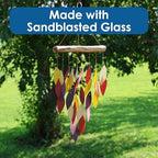 Blue Handworks Fiesta Waterfall Glass Wind Chime - Image 5