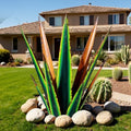 KODIBO 24” Metal Agave Plant Outdoor Decor, Large Yard Art, Vintage Green by KODIBO