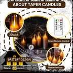 kakoya Flameless LED Candles Upgraded Realistic Flickering Flame,7Pcs Battery Operated Candles with Remote Timers,LED Pillar Candles for Home Decor,Christmas,and Parties（Grey） - Image 4