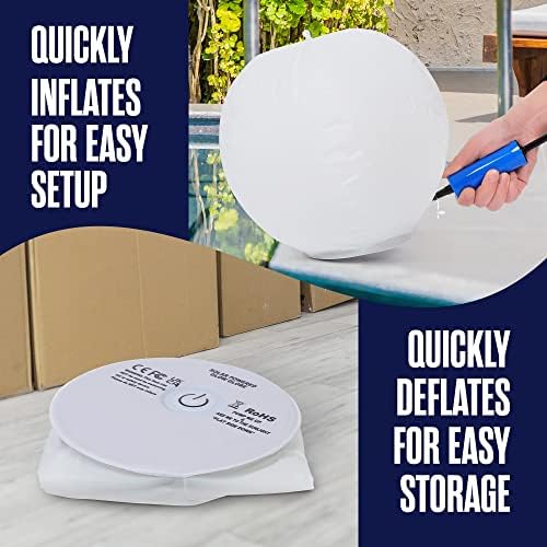 Houseables Solar Pool Balls, Solar Ball, Floating Lights, Pool Lights That Float, Floating Light Up Ball, Glow in the Dark Lanterns, Decorations, Christmas, Outdoor, 4 PK, 13”, RGB LED Changing Colors - Image 4
