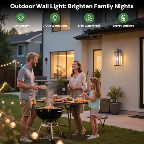 DORESshop Outdoor Wall Lights, Exterior Lighting Fixtures, Dusk to Dawn 16" - Image 2