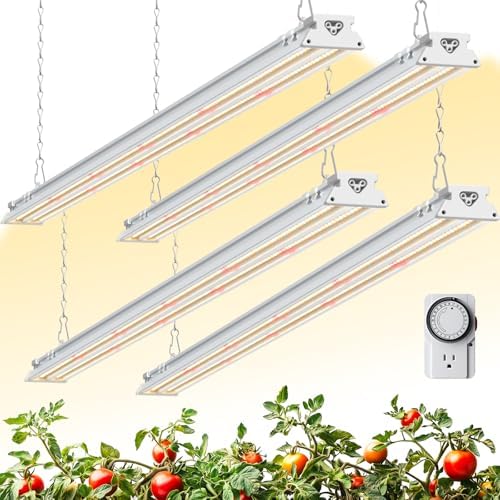 Barrina TX-S60 4FT Grow Light, 240W(4 x 60W, 1680W Equivalent), Timer by Barrina