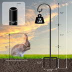 Gtongoko 32 Inch Shepherd Hooks for Outdoor 4 Pack, Adjustable Garden Hooks for Hanging Plants, Lanterns, Solar Lights, Mason Jars & Wedding Decor, Matte Black Decorative Shepherd’s Hooks - Image 3