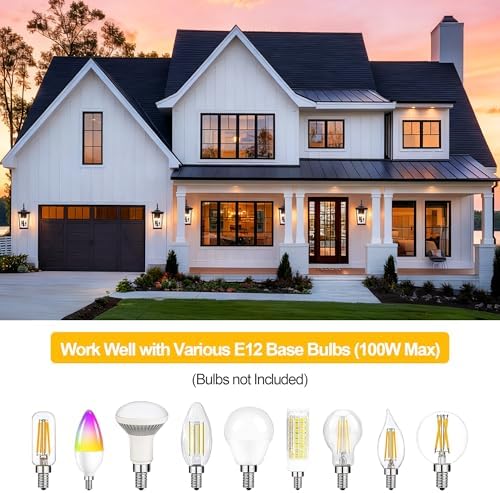 Kalium Modern Outdoor Wall Sconce Fixture 20 1/2", Matte Black, 3-Light Exterior Wall Mount Lighting with Clear Glass Panels for House Porch Patio Outside Deck Garage Yard Front Door Garden Home - Image 7