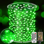 KNONEW 400FT 1200LED Green Wire Outdoor Fairy Lights Plug in Green Xmas by KNONEW