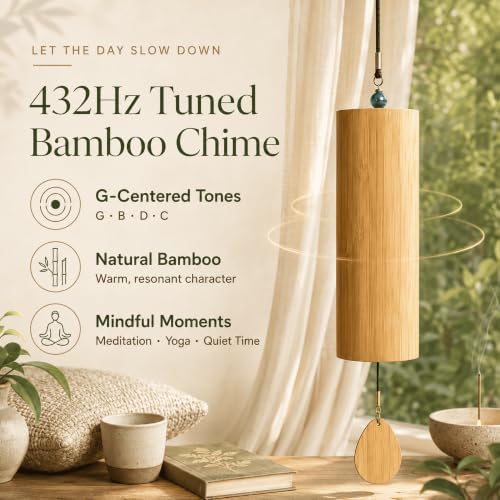 Bamboo Wind Chime-432Hz Tuned for Alpha Wave Relaxation, Focus & Meditation - Image 2