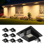 FALOVE 8 Pack Warm White Solar Powered Gutter Lights Outdoor Waterproof by FALOVE