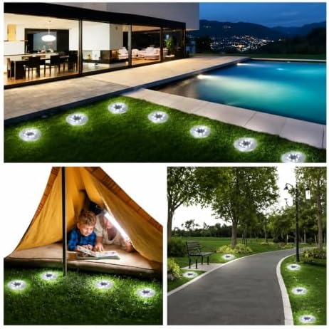 Solar Ground Lights, Solar Lights Outdoor Disk Underground Lamp,for Patio Pathway Lawn Yard - Image 5