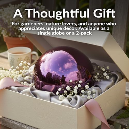 Sunnydaze 10" Handblown Glass Gazing Ball for Garden, Indoor or Outdoor Use - Image 4