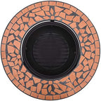 Mosaic Fire Pit, Ceramic Portable Patio Bowl Outdoor Fireplace Camping Heater, Terracotta 26.8" Ceramic,-317 - Image 6