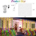 Lovelite 10ft x 10ft Net Lights, 280LED Gazebo Lights Outdoor 8 Modes Timer, Waterproof Connectable Christmas Light Clear Wire Large Size for Bushes Patio Pergolas Garden Holiday Party - Mulicolor - Image 7