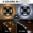 AGPTEK Solar Driveway Lights Outdoor 12 Pack, 2 Color Modes LED Deck Dock - Image 2