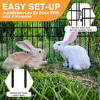 32 Panels Animal Barrier Fence No Dig, 32ft(L) X 13in(H) 1.2in Gap Rabbit Fences Ground Defense Border Small Metal Fencing, Dog Blocker Under Barriers for Garden, Flower Bed, Patio - Image 5